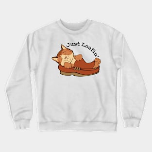 Just Loafin' Cat Sleeping in Shoe Crewneck Sweatshirt